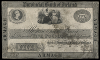 Five Pounds, Armagh, proof on card (PR 14; Pick –). Staining both sides, otherwise very fine 	£300-400


