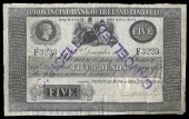 Five Pounds, 5 December 1899, F 3223, stamped cancelled twice (PR 60; Pick A108). Not split and rejoined at centre,...