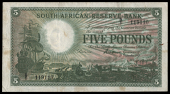 Reserve Bank, Five Pounds, 27 September 1921, B/1 119110 (Pick 76). A few spots and has been lightly pressed,...