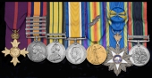 The Great War O.B.E. group of seven awarded to Lieutenant-Colonel David Alexander Fairbairn, West Riding Regiment, a...