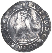 Elizabeth I (1558-1603), Sixth issue, 1600/1596, mm. anchor (over key on rev.), bust 6C (N 2015; S 2578B). Creased,...