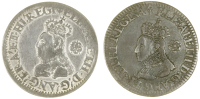 Elizabeth I (1558-1603), Milled coinage, 1567, 1568/7, both mm. lis, bust F, reads regi’, 2.89g/5h (Borden/Brown...