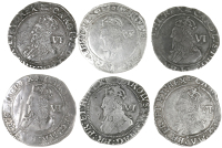Charles I (1625-1649), Tower mint, Gp D (6), all mm. portcullis, plain crown, small cr, third with mark of value...