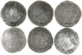 Charles I (1625-1649), Tower mint, Gp D (6), all mm. portcullis, normal bust (3), unusual large bust (3), large (5)...
