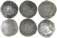 Charles I (1625-1649), Tower mint, Gp D (6), all mm. portcullis, normal bust (3), unusual large bust (3), large (5)...
