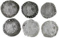 Charles I (1625-1649), Tower mint, Gp D (6), all mm. tun (one over crown on rev.), first with e of avspice over c,...