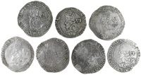 Charles I (1625-1649), Tower mint, Gp E (7), all mm. anchor (various combinations), one with inverted v for a of...