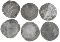 Charles I (1625-1649), Tower mint, Gp E (6), all mm. triangle (over anchor (2), over anchor on revs. (2), over...