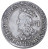 Charles I (1625-1649), Briot issues, Second Milled issue, mm. anchor, reads chisto, 2.78g/6h (SCBI Brooker 730, same...