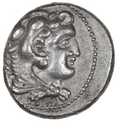 Greek coinage, Kings of Macedonia, Alexander the Great (336-323), Tetradrachm, Ake, 324-3, head of Herakles right,...