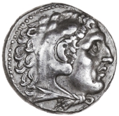 Greek coinage, Kings of Macedonia, Alexander the Great, Tetradrachm, uncertain Macedonian mint, head of Herakles...