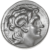 Greek coinage, Kings and Dynasts of Thrace, Lysimachos (323-281), Tetradrachm, Kios, c. 288-282, diademed head of...
