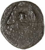Greek coinage, Ionia, Ephesus, Diobol, c. 390-330, bee, rev. E Φ above two stags heads confronted, 0.79g/6h (SNG...
