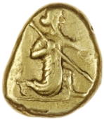 Greek coinage, Achæmened Kings of Persia, Time of Darios I to Xerxes II (c. 485-420), Gold Daric, Sardis, Persian...