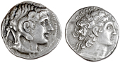 Greek coinage, Ptolemaic Kings of Egypt, Ptolemy I (305-283), Tetradrachm, head of Alexander the Great right, clad...