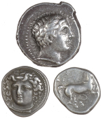 Greek coinage, Greek Multiple Lots, Thessaly, Larissa, Drachm, c. 400-360 (Sear 2111 var); together with other...