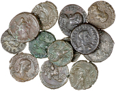 Greek coinage, Greek Multiple Lots, Egypt, Billon Tetradrachms (13), all Alexandria, including Severina, Maximianus,...