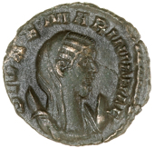 Roman Imperial coins, Diva Mariniana (consecrated before 253), Antoninianus, Rome, 253-4, rev. peacock in splendour...