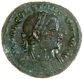 Roman Imperial coins, Constantine I, the Great (306-337), Follis, London, 307, laureate and cuirassed bust right,...