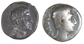Roman Imperial coins, Miscellaneous, Augustus, Denarii (2) (Sear 1592, 1625) [2]. First very fine and dark-toned,...