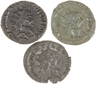 Roman Imperial coins, Miscellaneous, Quintillus, Antoninianii (3), all different [3]. Very fine and better 	£40-60