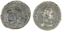 Roman Imperial coins, Miscellaneous, Maximianus, Follis, Lugdunum (Sear 3634 var); Severus II, Follis, Trier [2]....