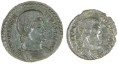 Roman Imperial coins, Miscellaneous, Magnentius, Double Centenionalis, Trier (Sear 4017 var); Centenionalis,...