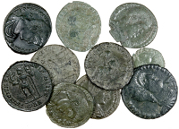 Roman Imperial coins, Miscellaneous, Magnentius, Centenionalis and Half Centenionalis (10), various mints [10]....