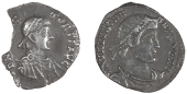Roman Imperial coins, Miscellaneous, Flavius Victor, Siliqua, Milan (RSC 6Ac); Valentinian I, Siliqua, Arles (RIC...