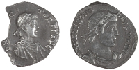 Roman Imperial coins, Miscellaneous, Flavius Victor, Siliqua, Milan (RSC 6Ac); Valentinian I, Siliqua, Arles (RIC...