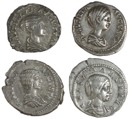 Roman Imperial coins, Miscellaneous, Denarii (4), of Plautilla and Julia Mæsa [4]. Very fine 	
£80-100