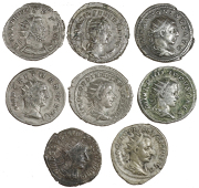 Roman Imperial coins, Miscellaneous, Antoninianii (8), of Otacilia Severa, Gordian III, Philip II, Elagabalus,...