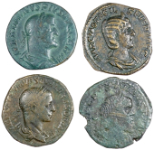 Roman Imperial coins, Miscellaneous, Sestertii (4), of Otacilia Severa, Severus Alexander, Postumus and Maximinus I...