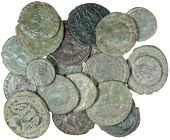 Roman Imperial coins, Miscellaneous, Folles and Reduced Folles (23), of Constantine I, Constantine II, Constans and...