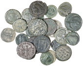 Roman Imperial coins, Miscellaneous, Folles (26), of Licinius, Constantine I, Fausta, etc [26]. Mostly very fine...