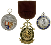 Chess, Kent County Chess Association, a silver and enamel County Club Medal by Vaughton, Kentish horse on...