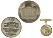 Long Service, LONDON, Wellcome Foundation Ltd, Joseph Collett Smith, 1929, a silver medal by F. Bowcher for Pinches,...