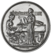 Music, BEDFORDSHIRE, The London & Home Counties Amateur Band Association, a silver award medal by D.G. Collins, City...