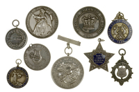 Music, LONDON, London Organ School (Est. 1865), a silver award medal by Hinks & Radcliffe, lyre and flower, rev....