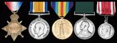 Five: Petty Officer J. M. Clarke, Royal Naval Reserve

1914-15 Star (C.2054 L.S., R.N;R.); British War and Victory...