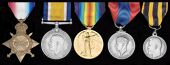 Five: Pioneer E. A. Wood, Royal Engineers

1914-15 Star (25747 Spr., R.E.); British War and Victory Medals (25747...