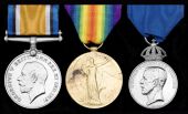 Three: Private B. J. Bond, Worcestershire Regiment 

British War and Victory Medals (202106 Pte., Worc. R.);...