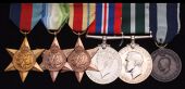 Six: Leading Seaman R. Moon, Royal Naval Reserve

1939-45 Star; Atlantic Star; Africa Star; War Medal 1939-45,...