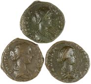 Roman Imperial coins, Lucilla (Augusta 161-182), As, 166-169, draped bust right, rev. Juno standing left (RIC 1744;...