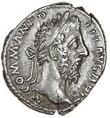 Roman Imperial coins, Commodus (177-192), Denarius, 186, laureate head right, rev. FID EXERC in ex., Commodus...