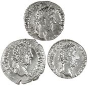 Roman Imperial coins, Commodus (177-192), Denarius, 192, laureate head right, rev. PROVIDENTIAE AVG, Commodus as...