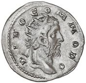 Roman Imperial coins, Commodus (177-192), Antoninianus, 250-251, radiate head right, DIVO COMMODO, rev. CONSECRATIO,...