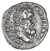 Roman Imperial coins, Pertinax (193), Denarius, laureate head right, rev. LIBERATIS CIVIBVS, Liberalitas standing...