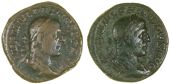 Roman Imperial coins, Philip I (244-249), Sestertius, laureate, draped and cuirassed bust right, rev. Annona...