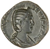 Roman Imperial coins, Otacilia Severa (Augusta 244-249), Sestertius, diademed, draped bust right, rev. CONCORDIA...
